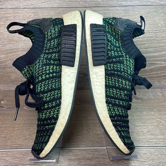 Adidas NMD R1 Primeknit Mens Size 5/Women’s Sz 6 Stealth Pack Noble Green Shoes - Picture 9 of 14